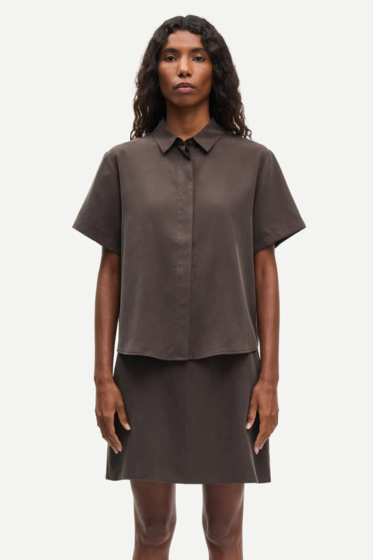 Samsøe Samsøe Mina SS Shirt Mulch - Mojo Independent Store