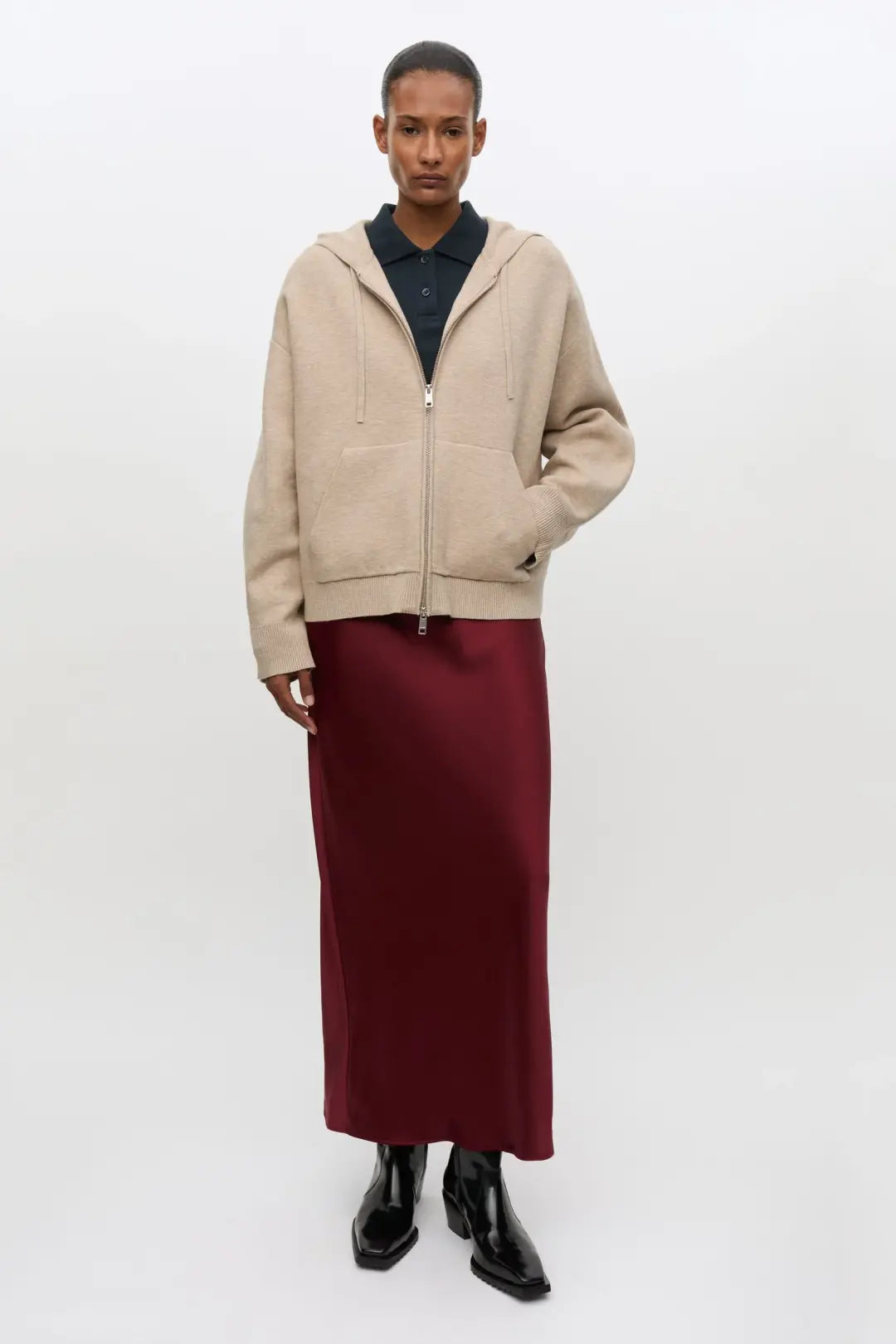 Samsøe Samsøe Saagneta Long Skirt Syrah - Mojo Independent Store