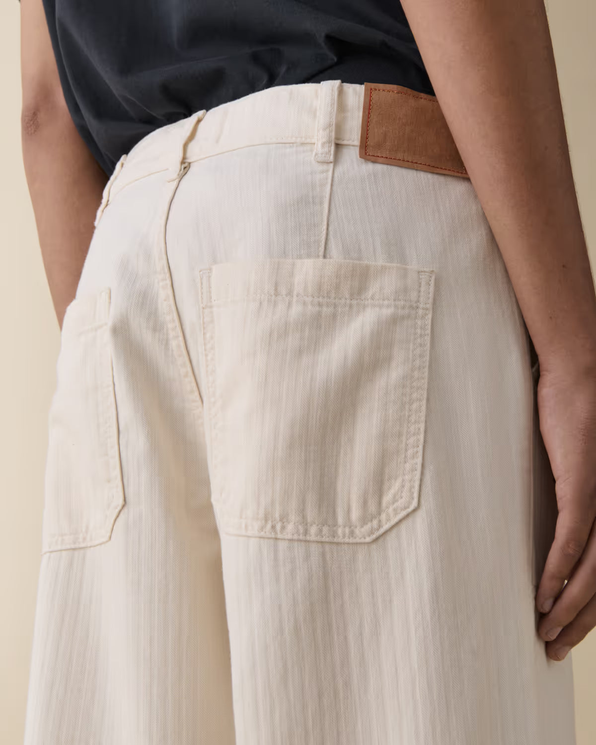 Jeanerica Genua Worker Chino Chevron Ecru - Mojo Independent Store
