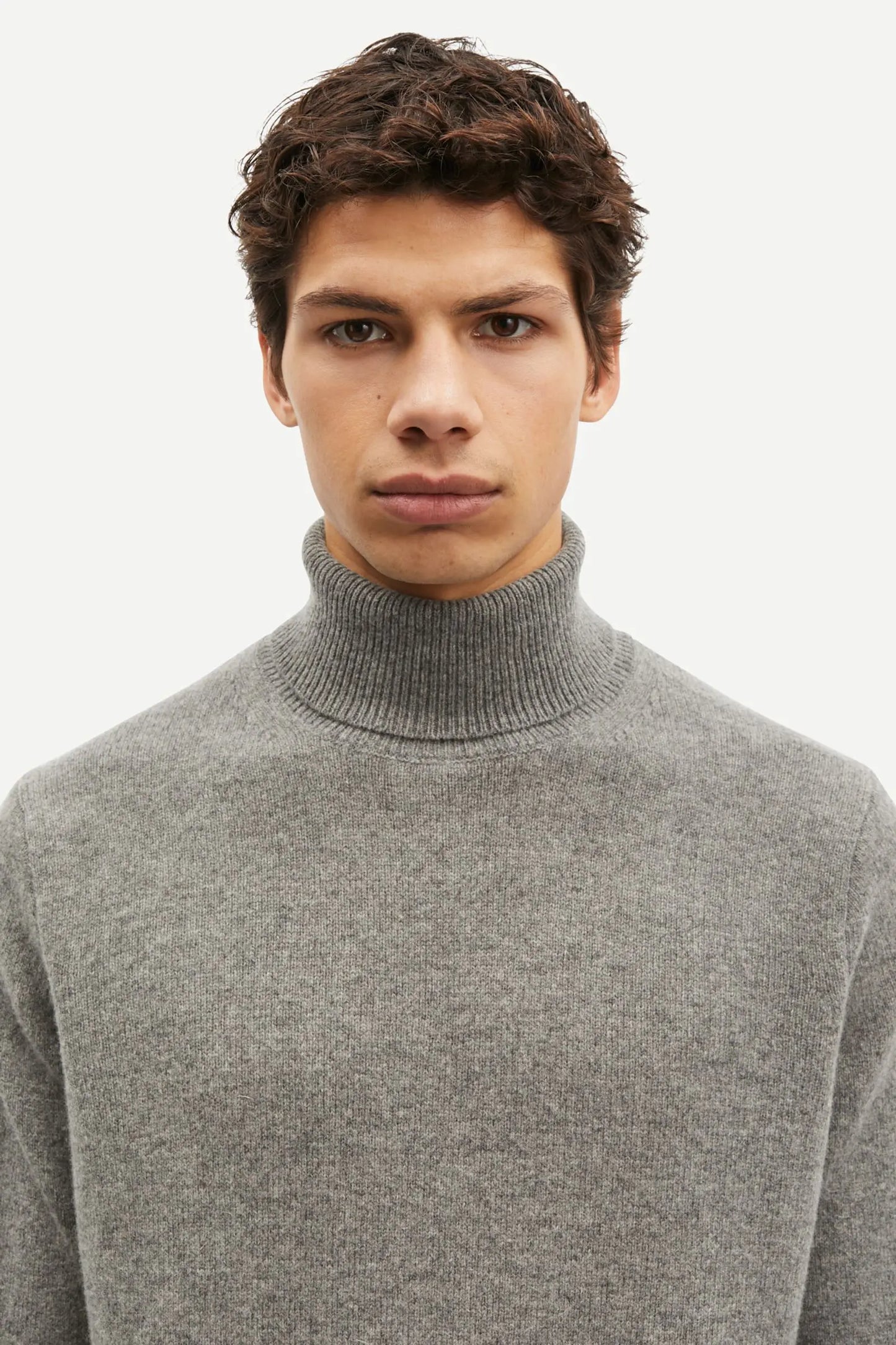 Samsøe Samsøe Isak Knit Turtleneck Dark Grey Mel