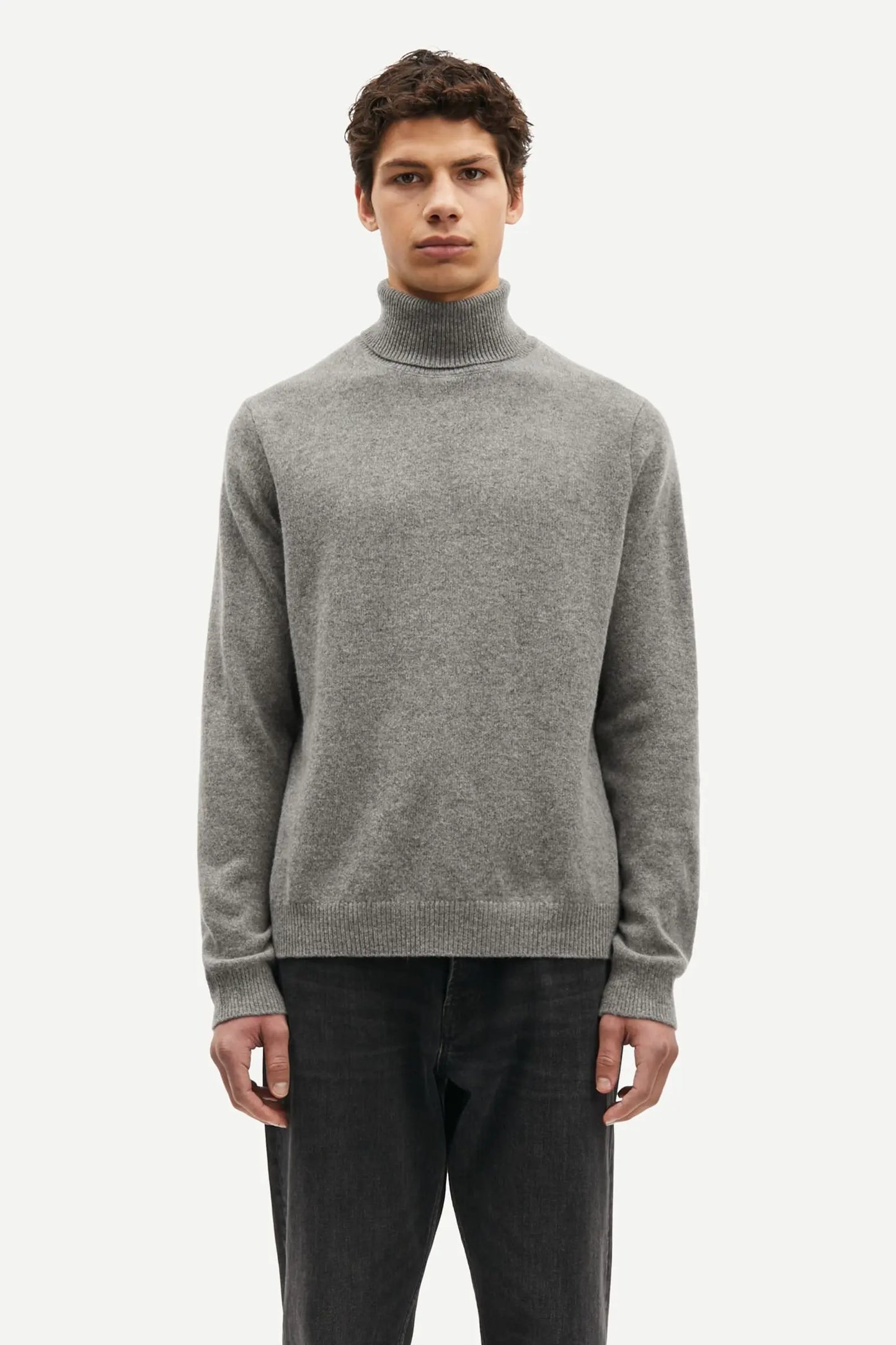 Samsøe Samsøe Isak Knit Turtleneck Dark Grey Mel