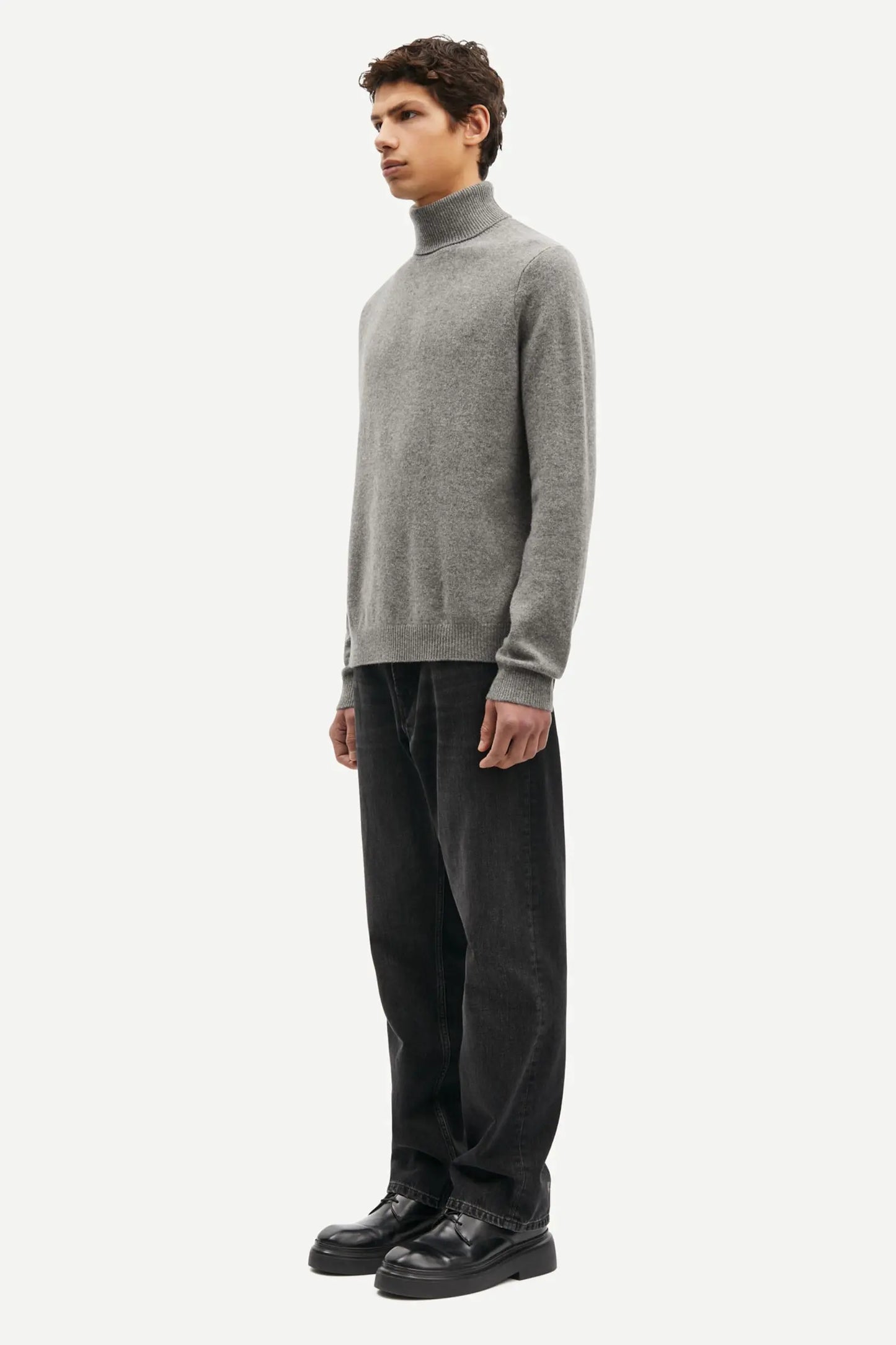 Samsøe Samsøe Isak Knit Turtleneck Dark Grey Mel