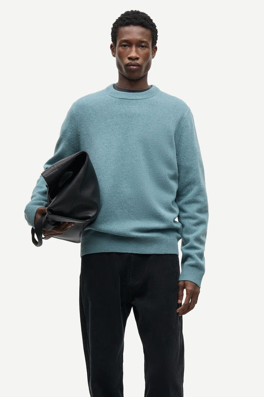Samsøe Samsøe Isak Knit Stormy Sea - Mojo Independent Store