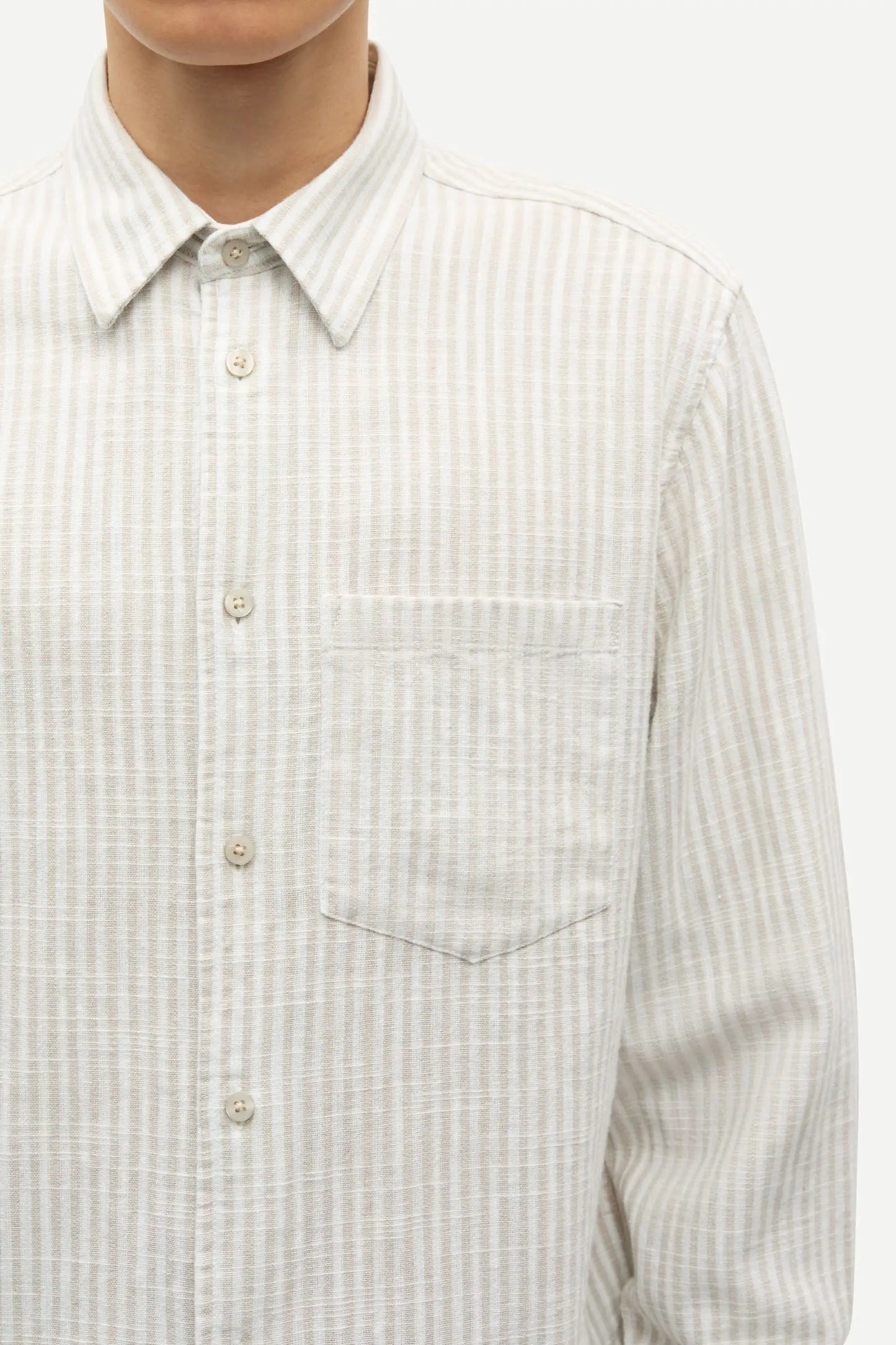 Samsøe Samsøe Liam FP Shirt Grey Stripe - Mojo Independent Store