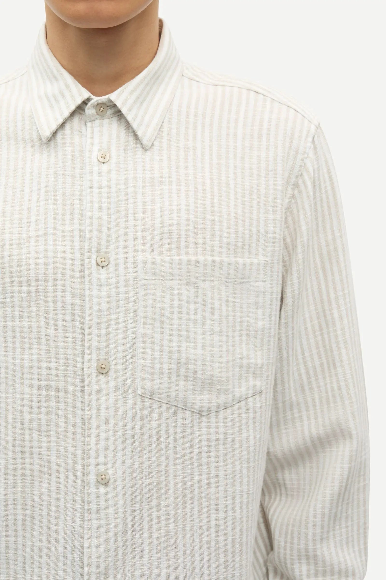 Samsøe Samsøe Liam FP Shirt Grey Stripe - Mojo Independent Store