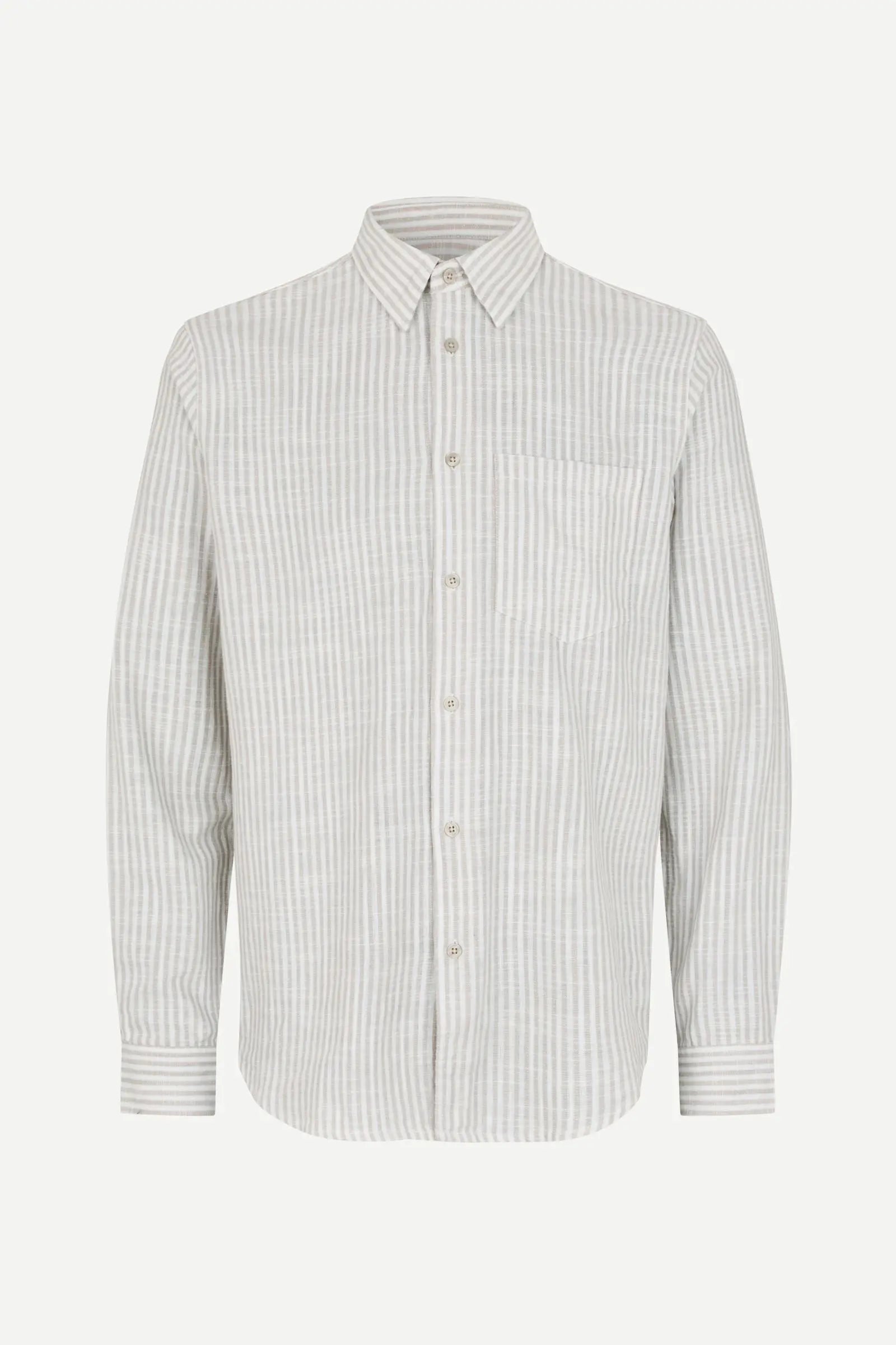 Samsøe Samsøe Liam FP Shirt Grey Stripe - Mojo Independent Store