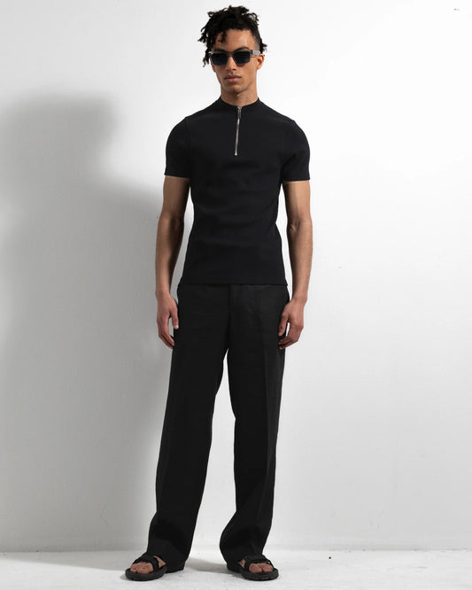 Ljung Airo Linen Wide Trousers Black