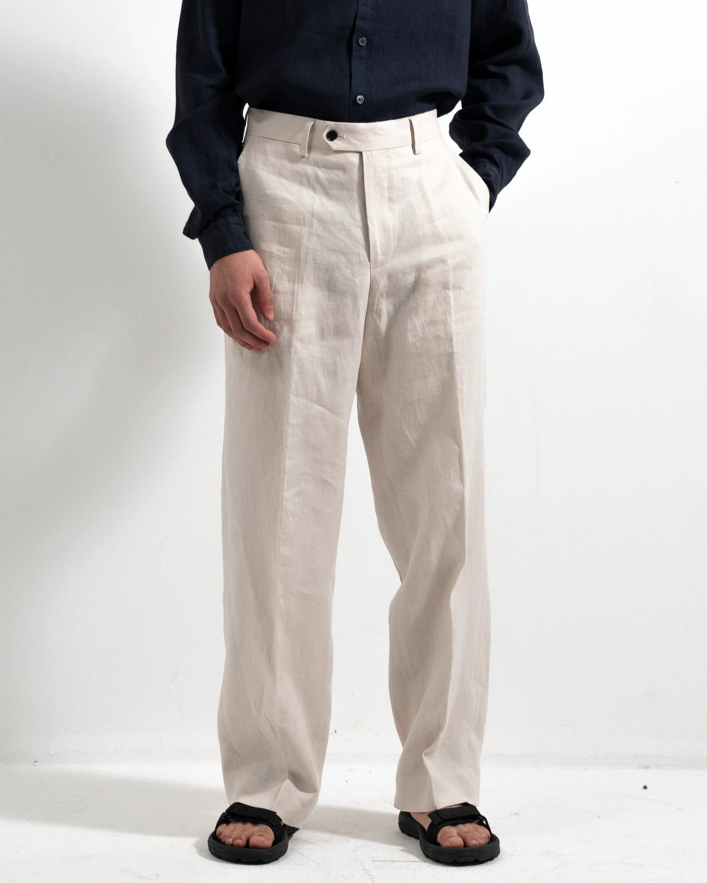 Ljung Wide Airo Linen Trousers Nature