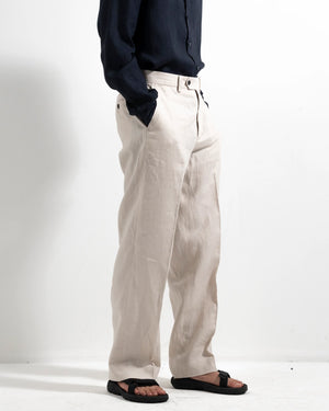 Ljung Wide Airo Linen Trousers Nature