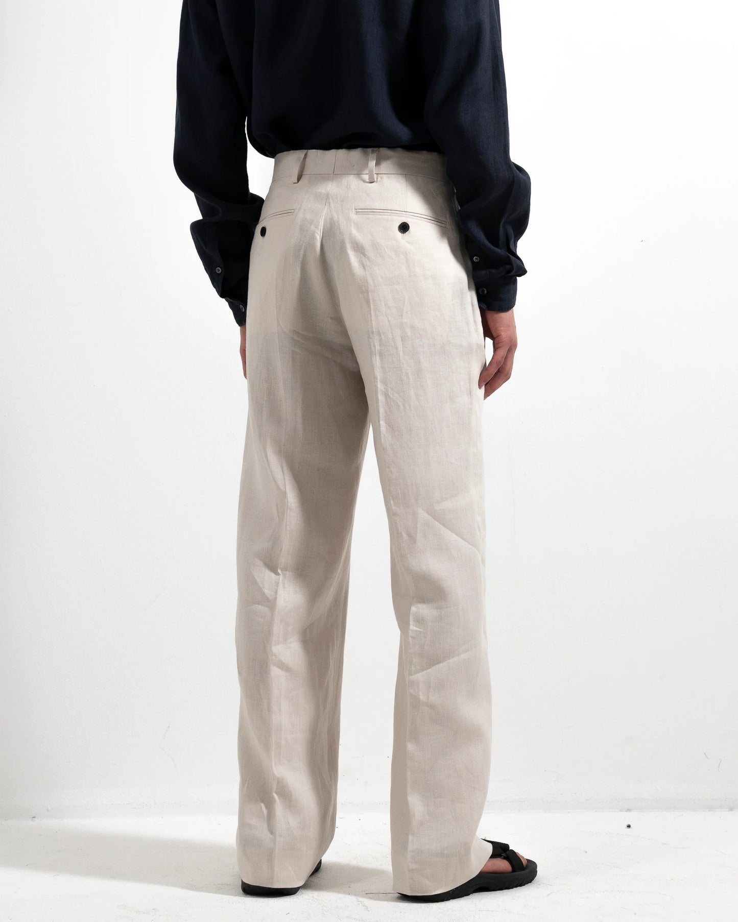 Ljung Wide Airo Linen Trousers Nature