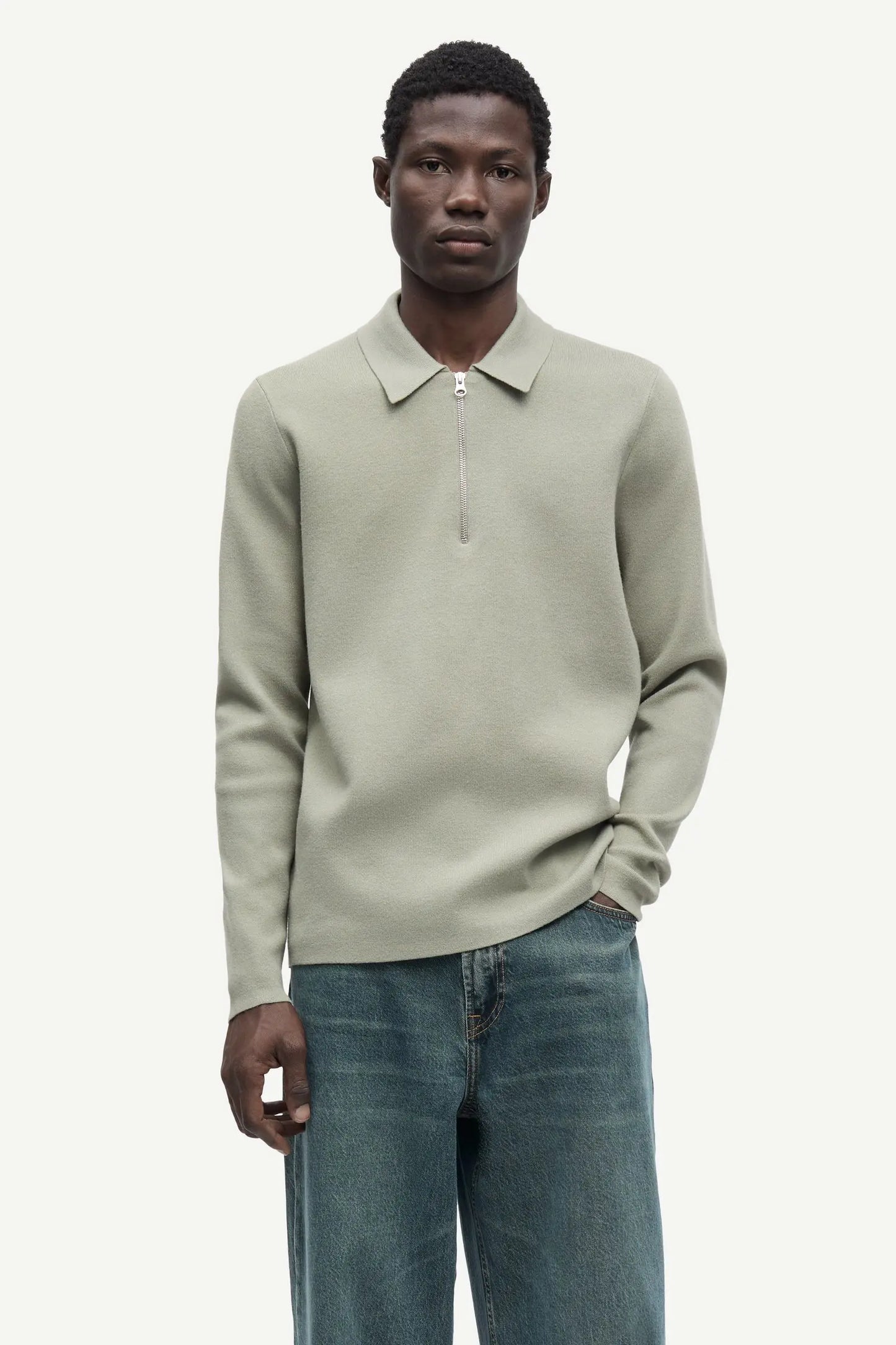 Samsøe Samsøe Guna Half Zip Seagrass