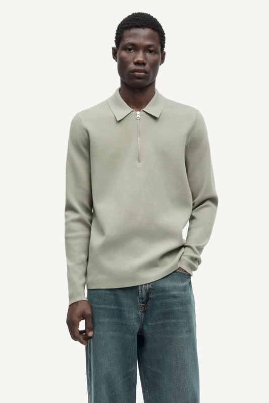 Samsøe Samsøe Guna Half Zip Seagrass