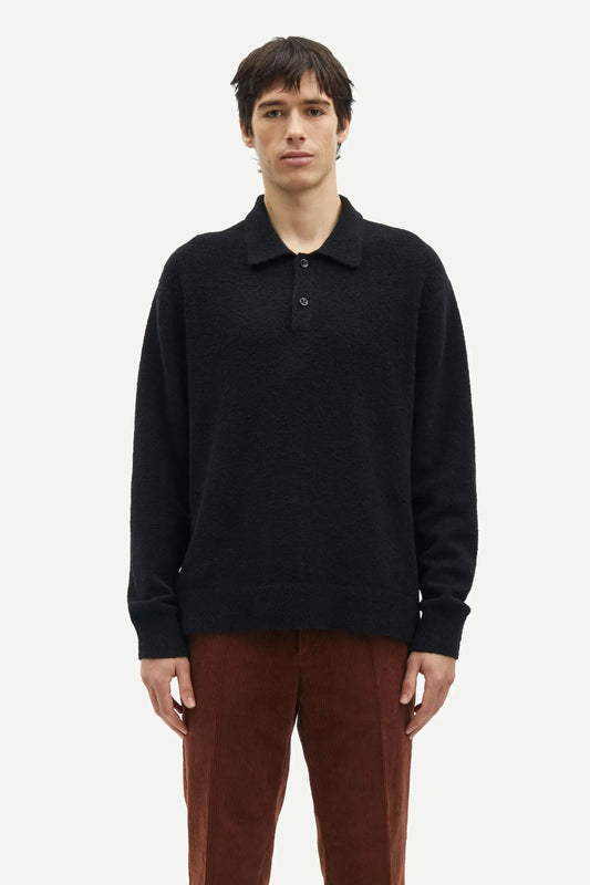 Samsøe Samsøe Sanino Polo Black - Mojo Independent Store