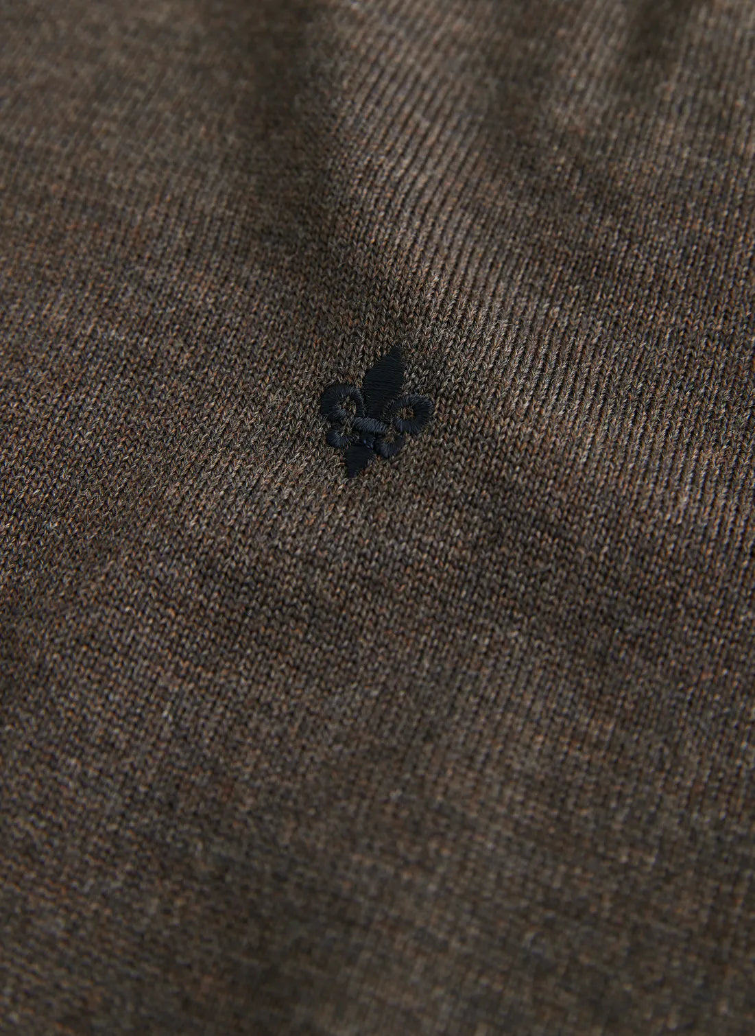 Morris Merino Zip Cardigan Brown