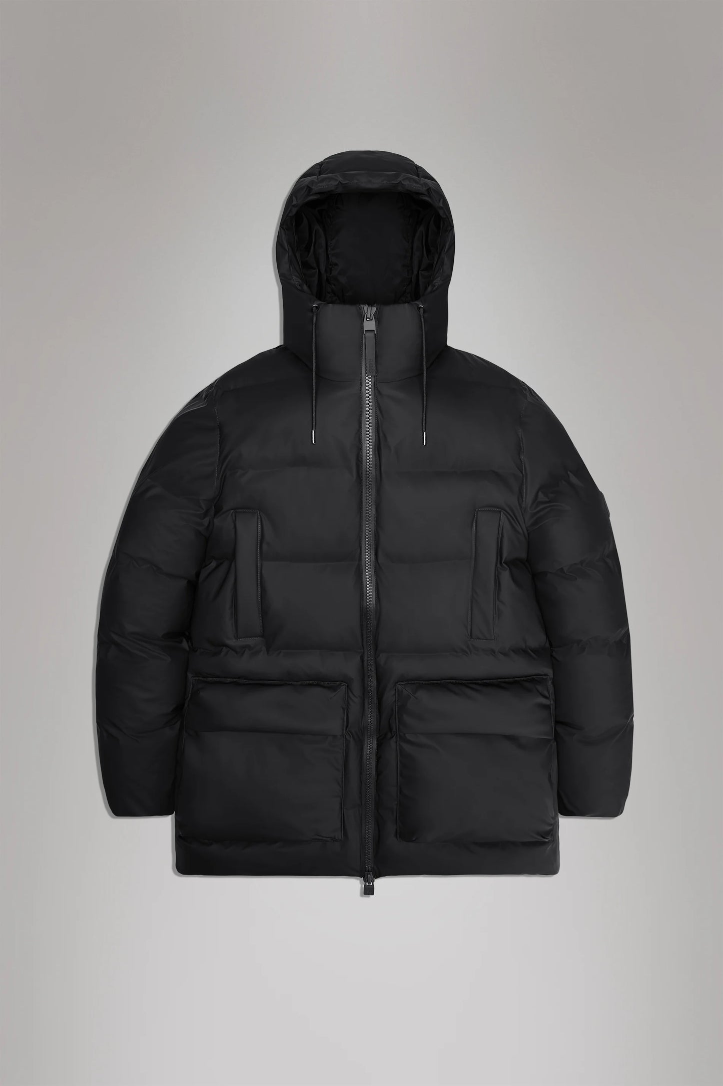 Rains Alta Long Puffer Cargo Jacket W3T4