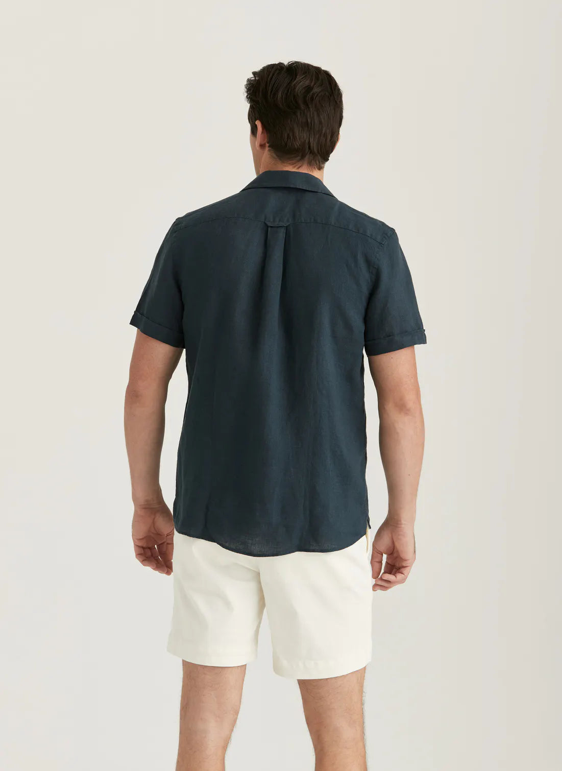 Morris Short Sleeve Linen Shirt Classic Fit Blue