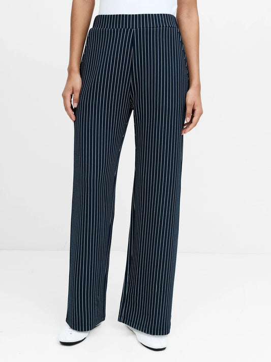 French Connection Wren Pinstripe Trouser New Nvy/Lin Wht - Mojo Independent Store