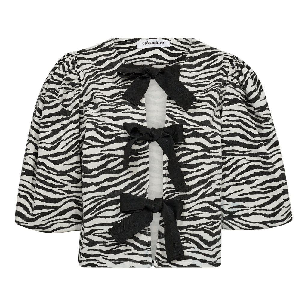 Co'Couture  ZionCC Zebra Bow Blouse