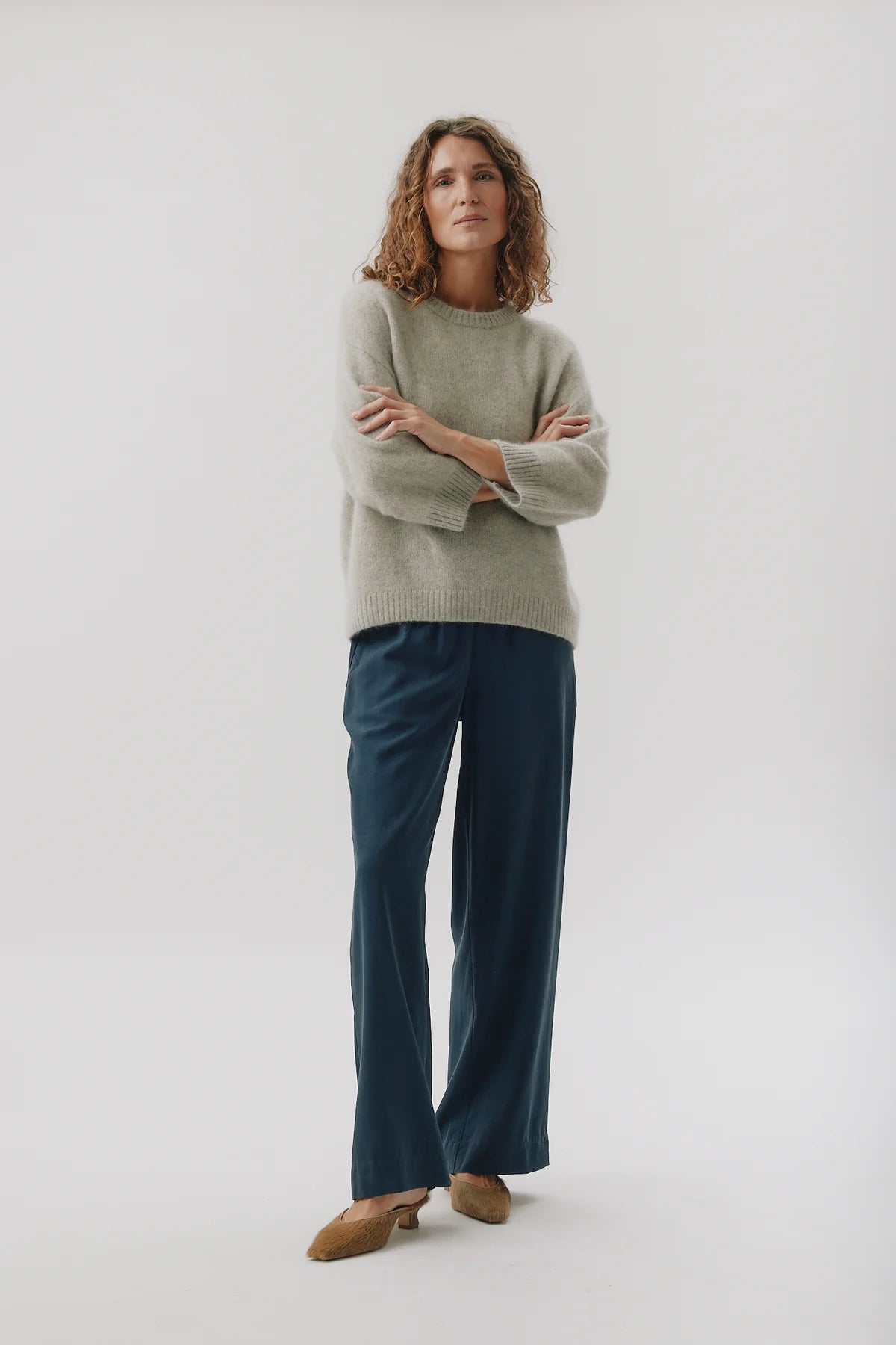 Six Ámes Molly Sweater Grey Melange - Mojo Independent Store