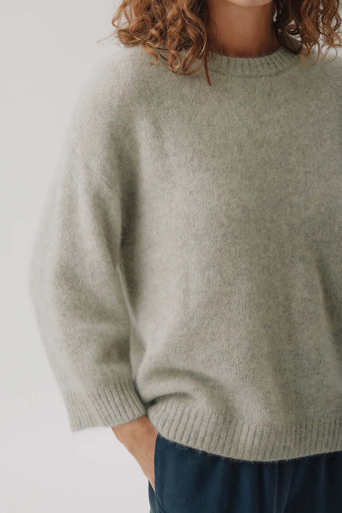 Six Ámes Molly Sweater Grey Melange - Mojo Independent Store