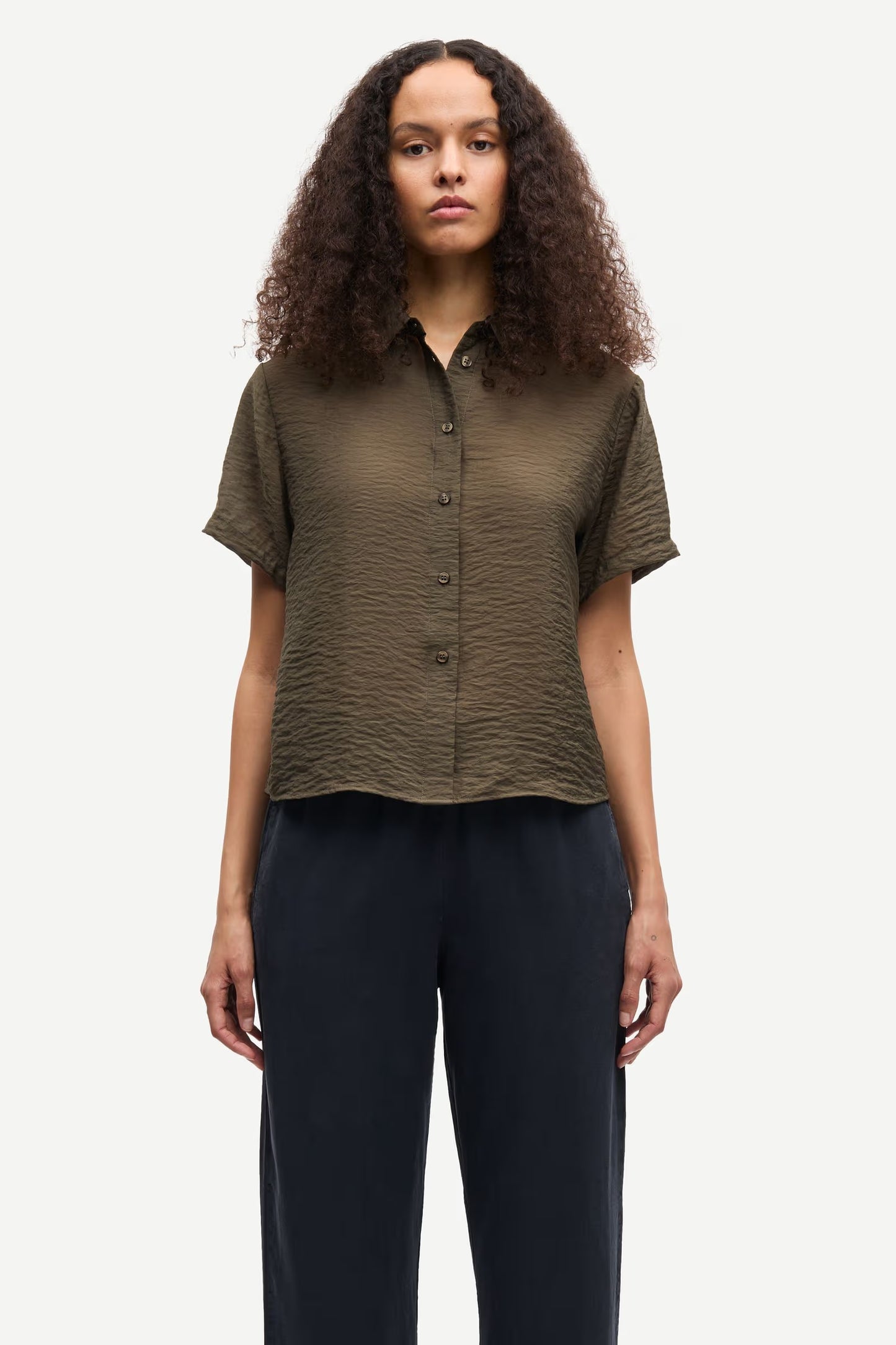 Samsøe Samsøe Samina SS Shirt Deep Forest