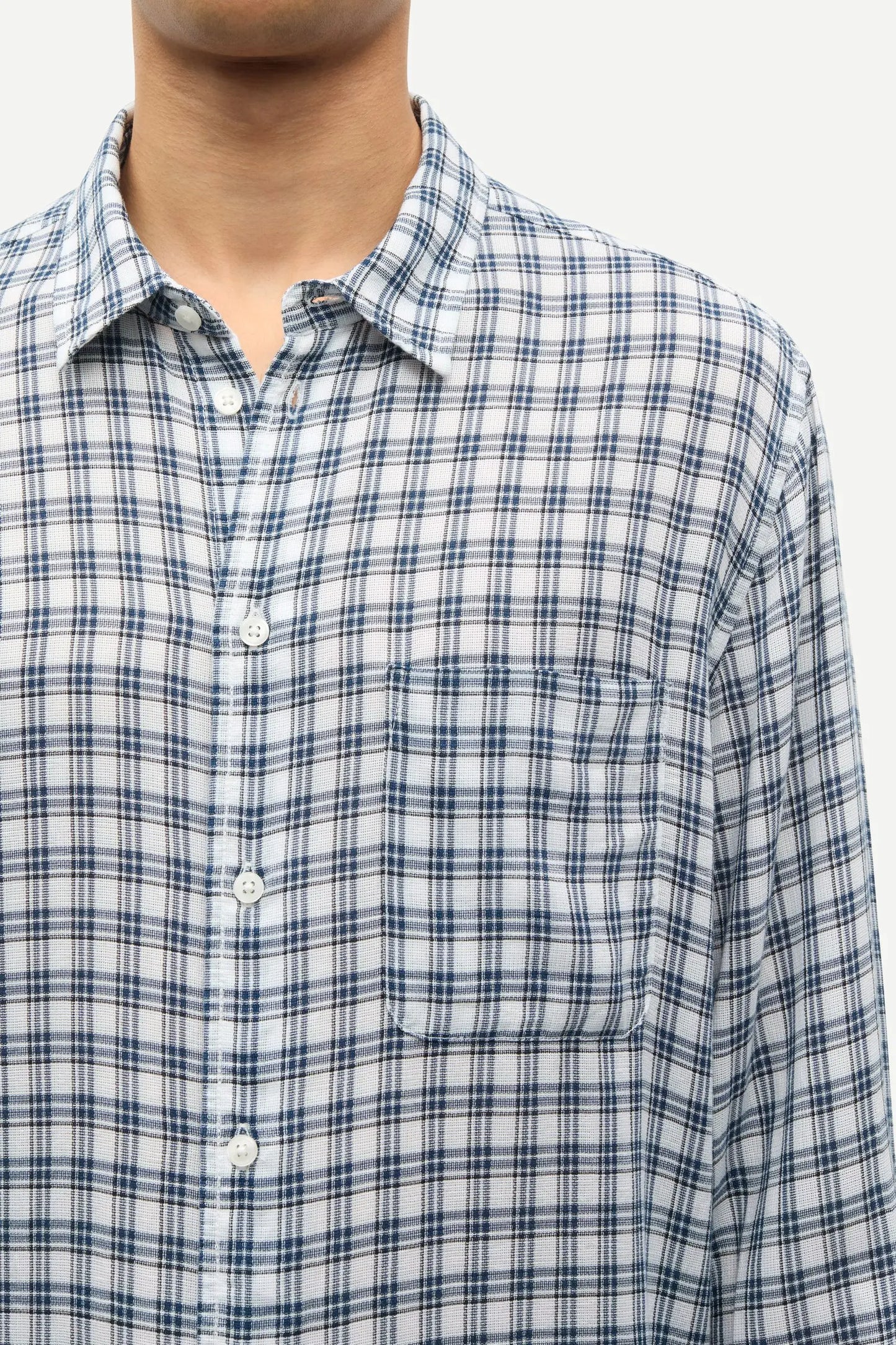 Samsøe Samsøe Saryan J Shirt Blue Check - Mojo Independent Store