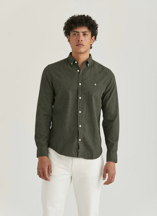 Morris Watts Flannel Shirt Olive