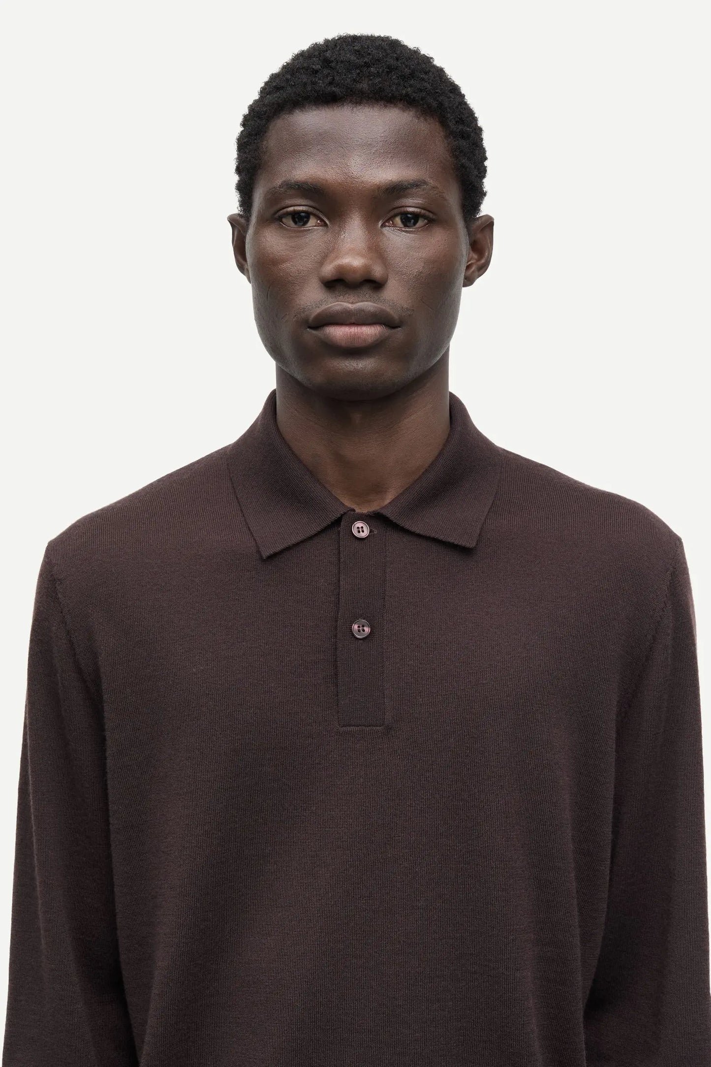 Samsøe Samsøe Sarowan LS Polo Black Coffee