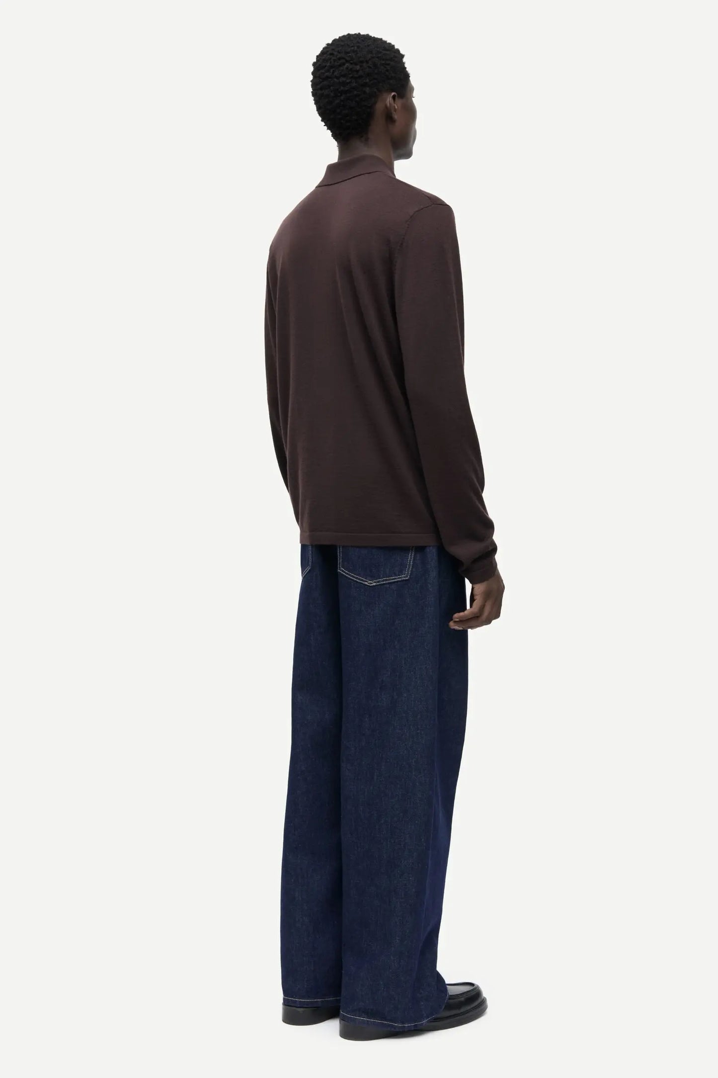 Samsøe Samsøe Sarowan LS Polo Black Coffee