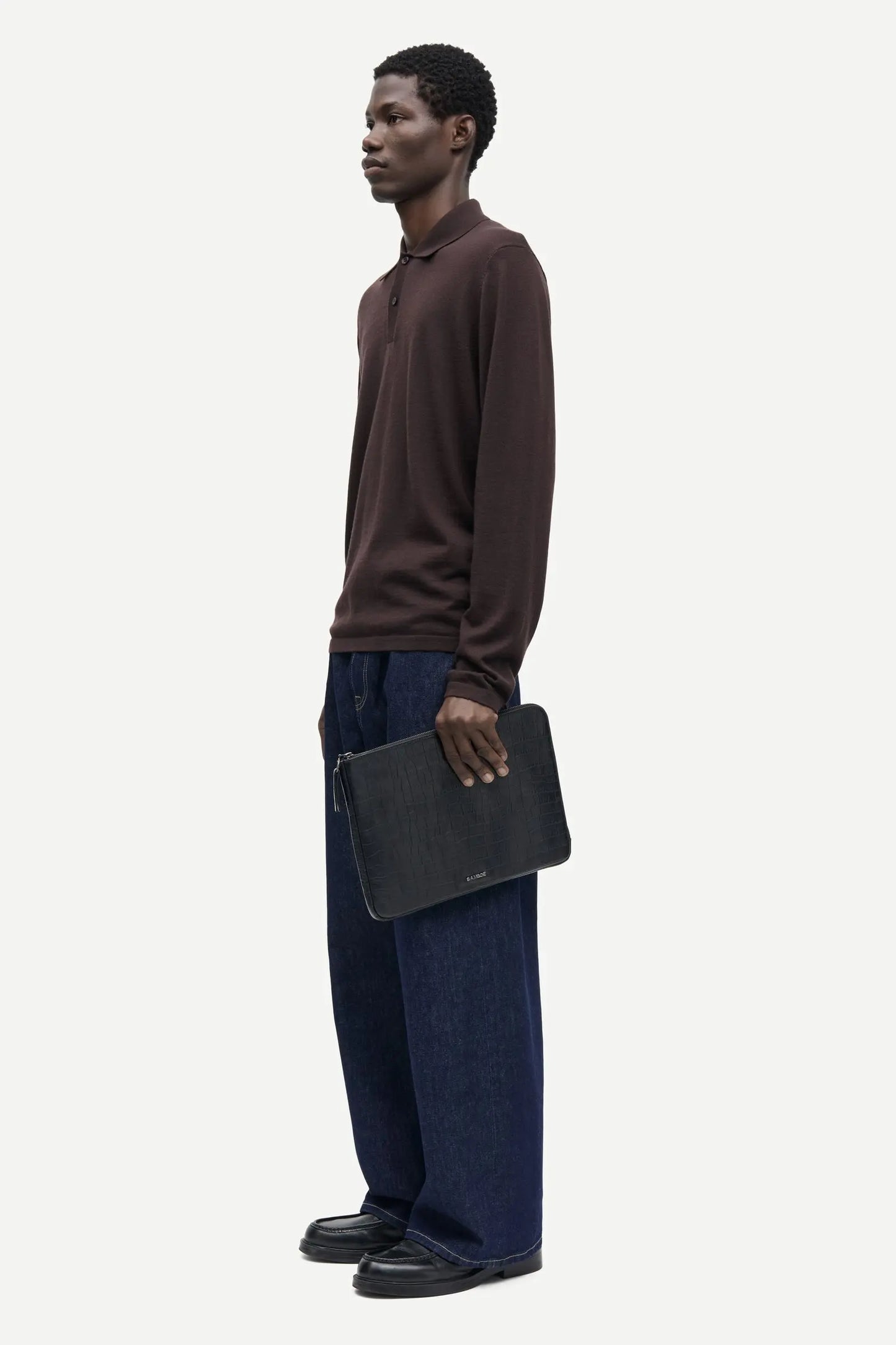 Samsøe Samsøe Sarowan LS Polo Black Coffee