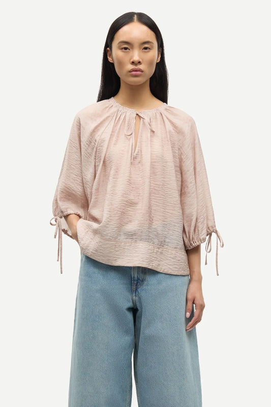 Samsøe Samsøe Samateran ss Blouse Blooming Pink - Mojo Independent Store