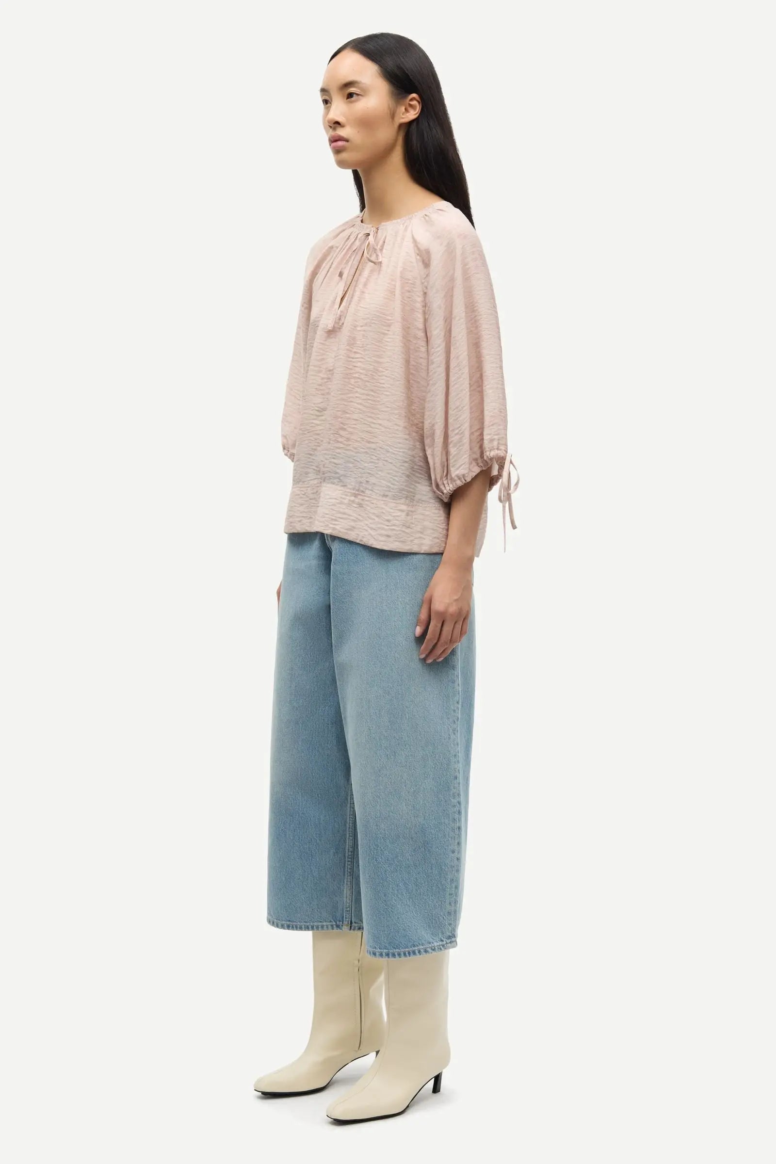 Samsøe Samsøe Samateran ss Blouse Blooming Pink - Mojo Independent Store