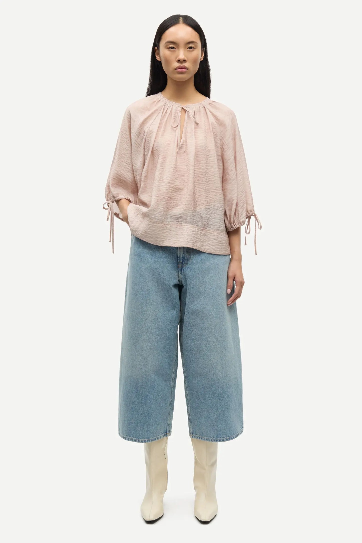 Samsøe Samsøe Samateran ss Blouse Blooming Pink - Mojo Independent Store