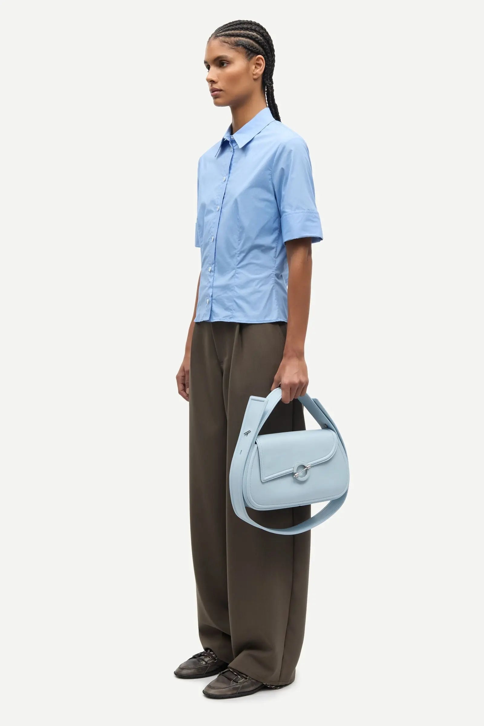 Samsøe Samsøe Sasky SS Shirt Bel Air Blue - Mojo Independent Store