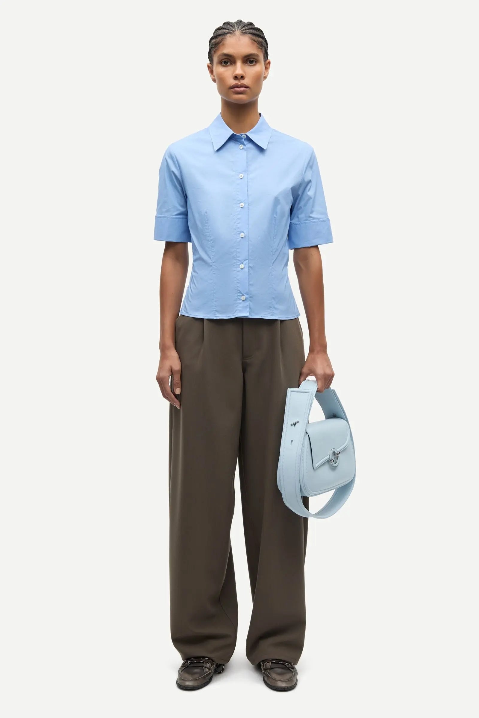 Samsøe Samsøe Sasky SS Shirt Bel Air Blue - Mojo Independent Store