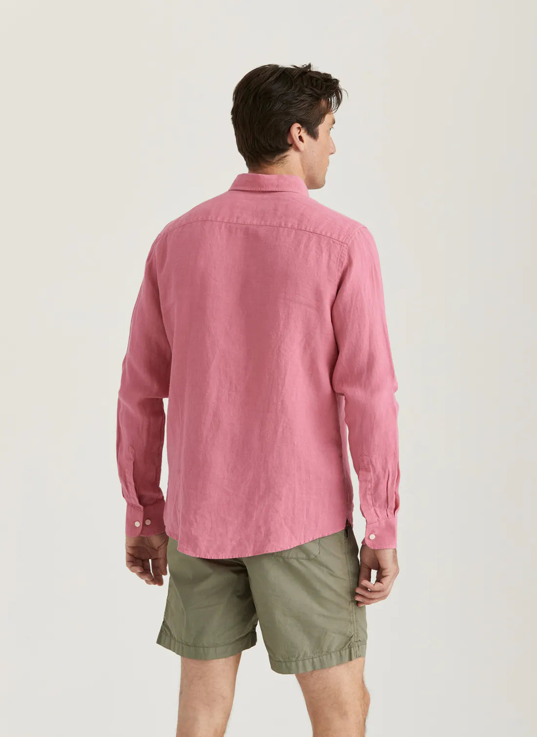 Morris Douglas Linen BD Shirt Cerise