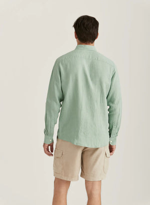 Morris Douglas Linen Shirt Green