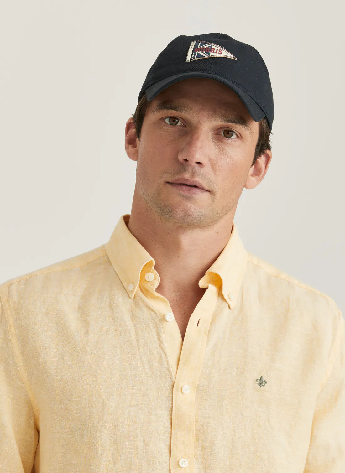 Morris Douglas Linen Shirt Yellow