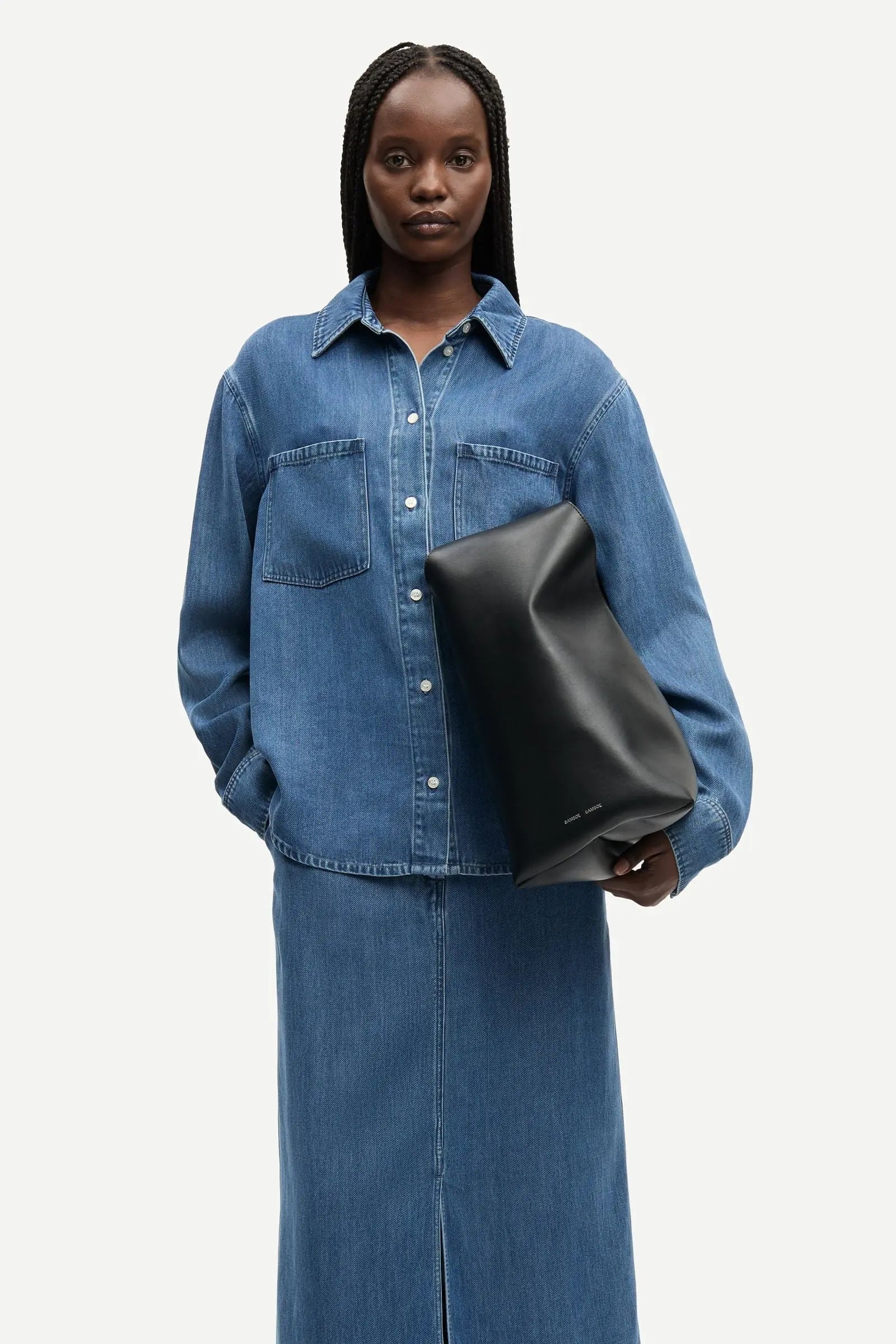Samsøe Samsøe Sabexy Shirt Medium Denim Blue - Mojo Independent Store