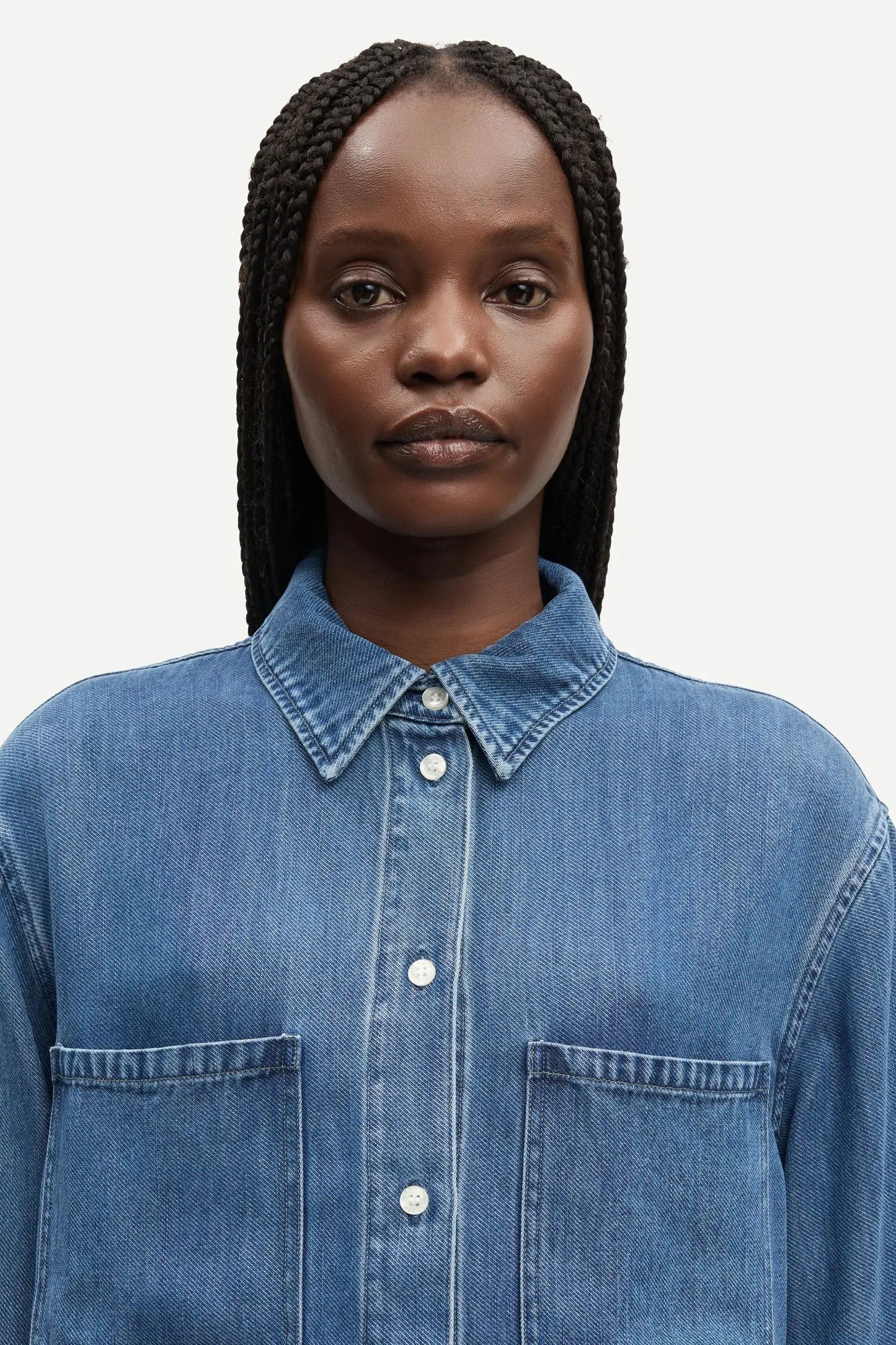 Samsøe Samsøe Sabexy Shirt Medium Denim Blue - Mojo Independent Store