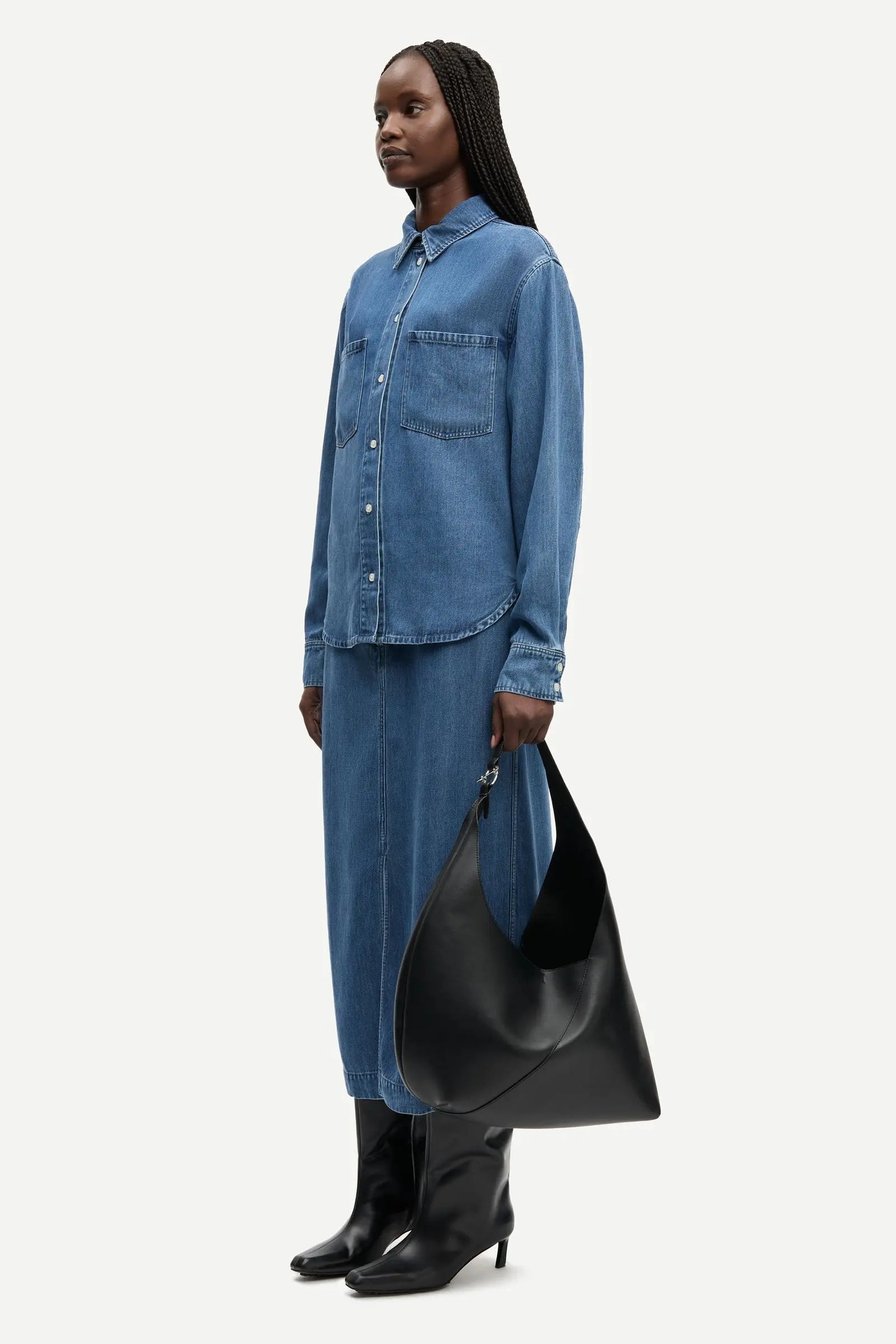 Samsøe Samsøe Sabexy Shirt Medium Denim Blue - Mojo Independent Store