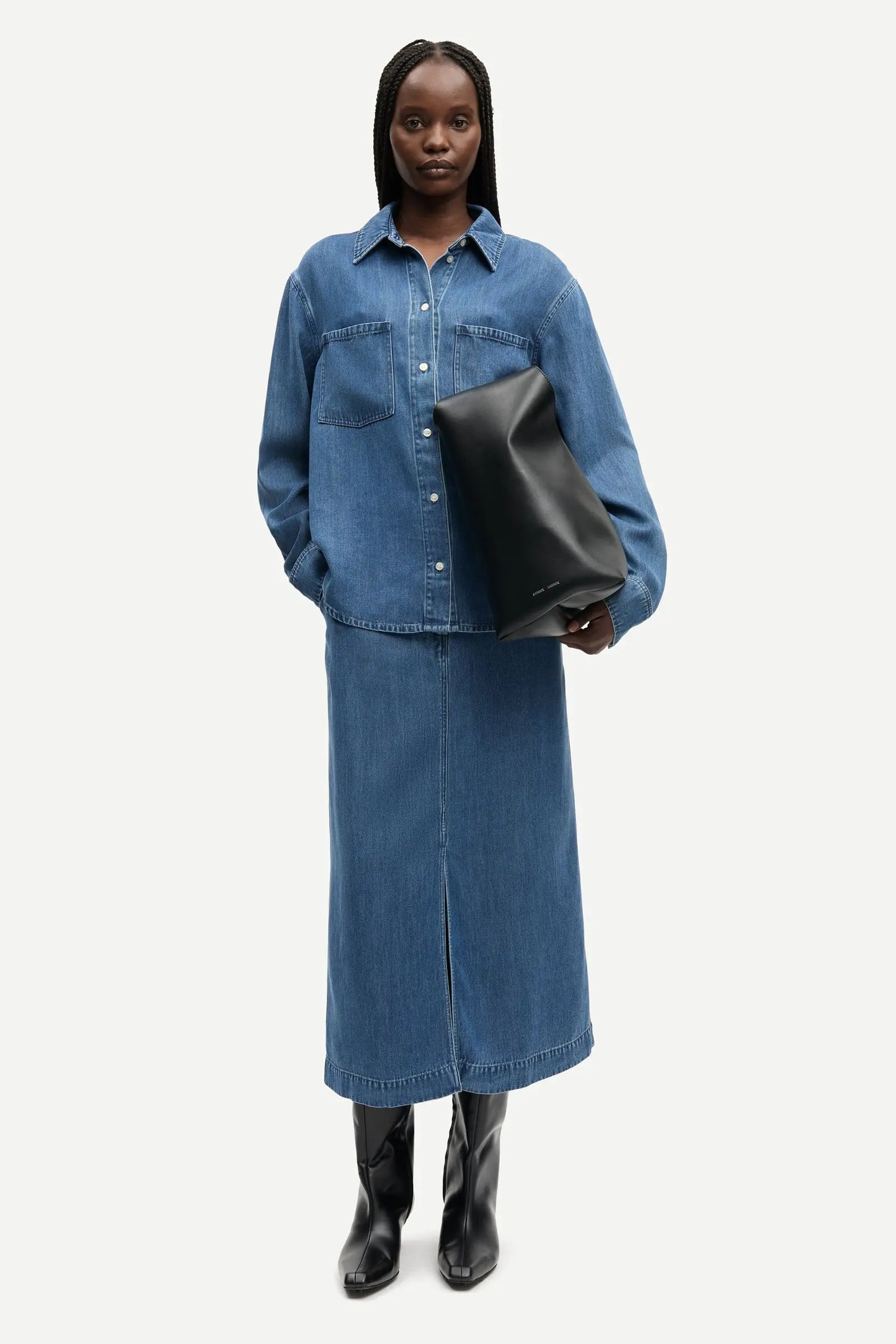 Samsøe Samsøe Sabexy Shirt Medium Denim Blue - Mojo Independent Store
