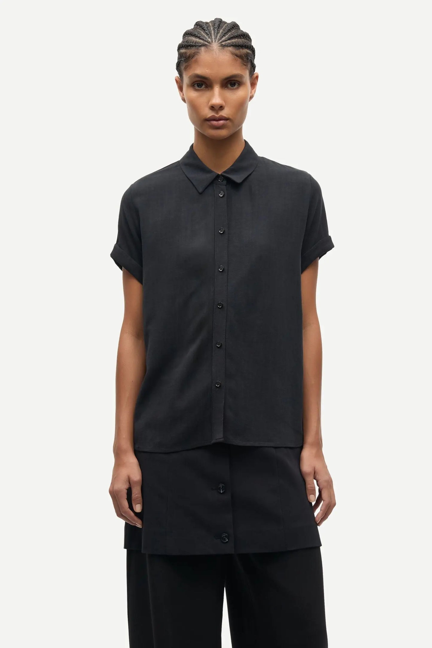 Samsøe Samsøe Samajana Ss Shirt Black - Mojo Independent Store