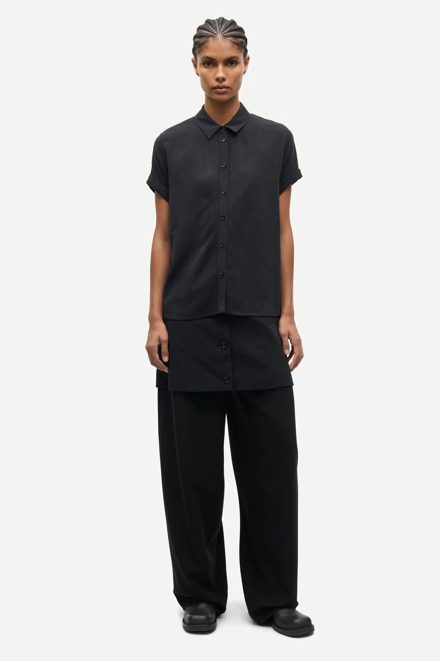 Samsøe Samsøe Samajana Ss Shirt Black - Mojo Independent Store