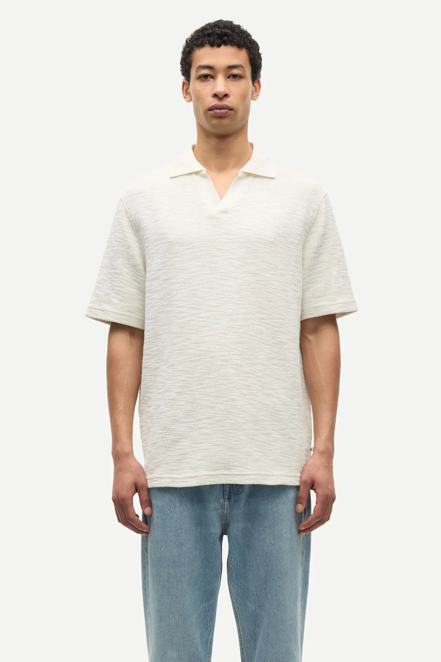 Samsøe Samsøe Samac v-neck Polo Clear Cream - Mojo Independent Store