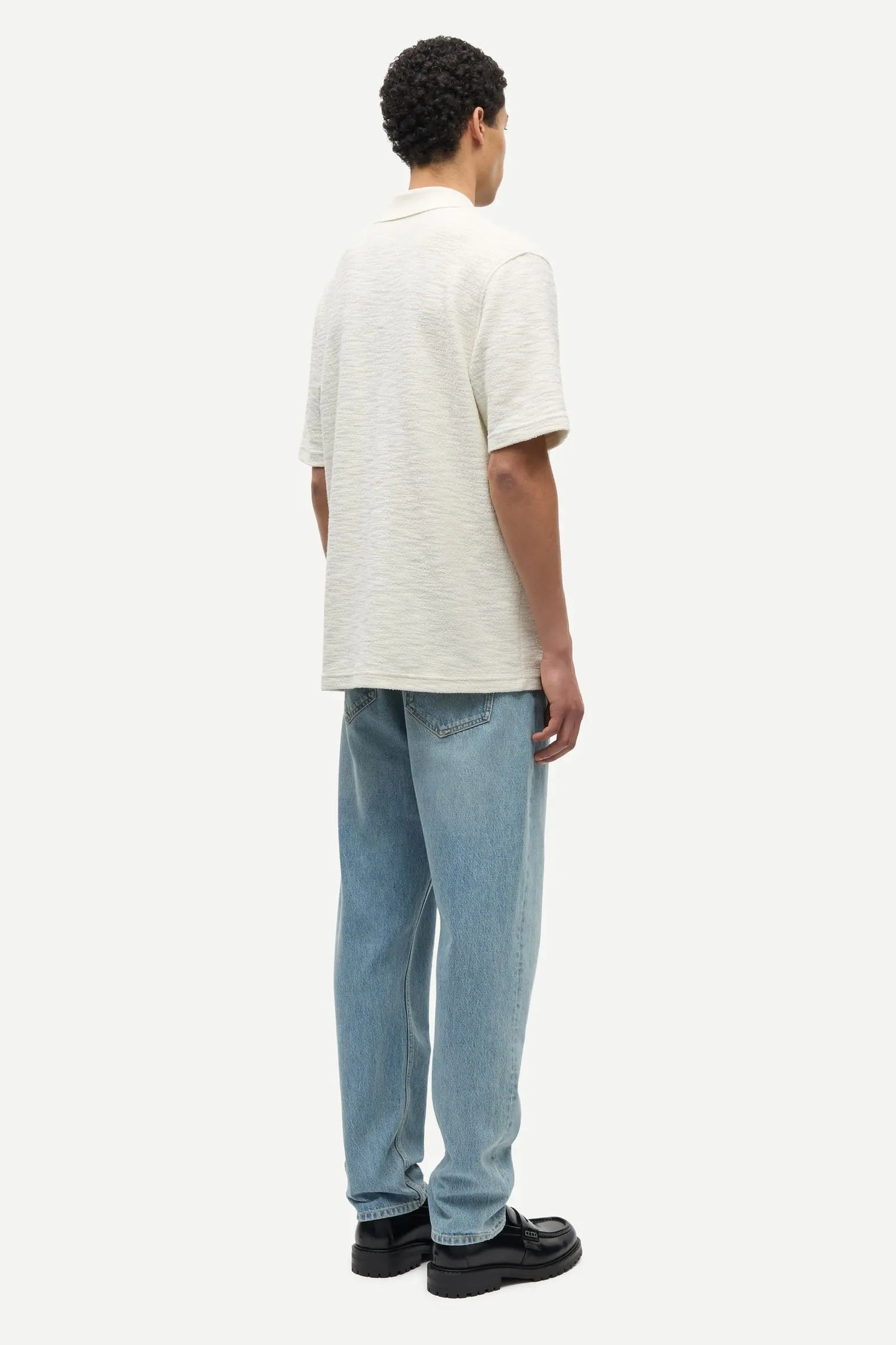 Samsøe Samsøe Samac v-neck Polo Clear Cream - Mojo Independent Store