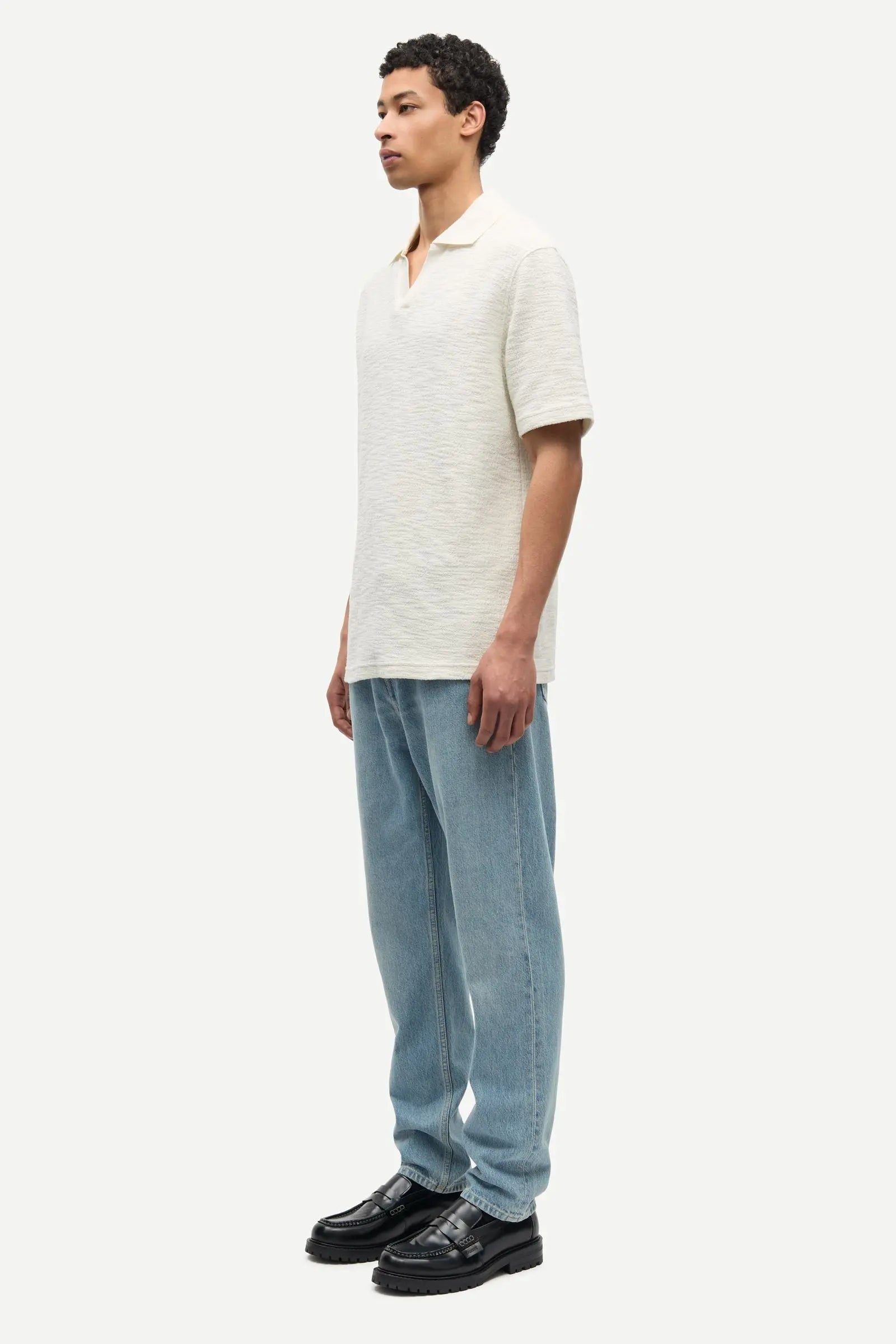 Samsøe Samsøe Samac v-neck Polo Clear Cream - Mojo Independent Store