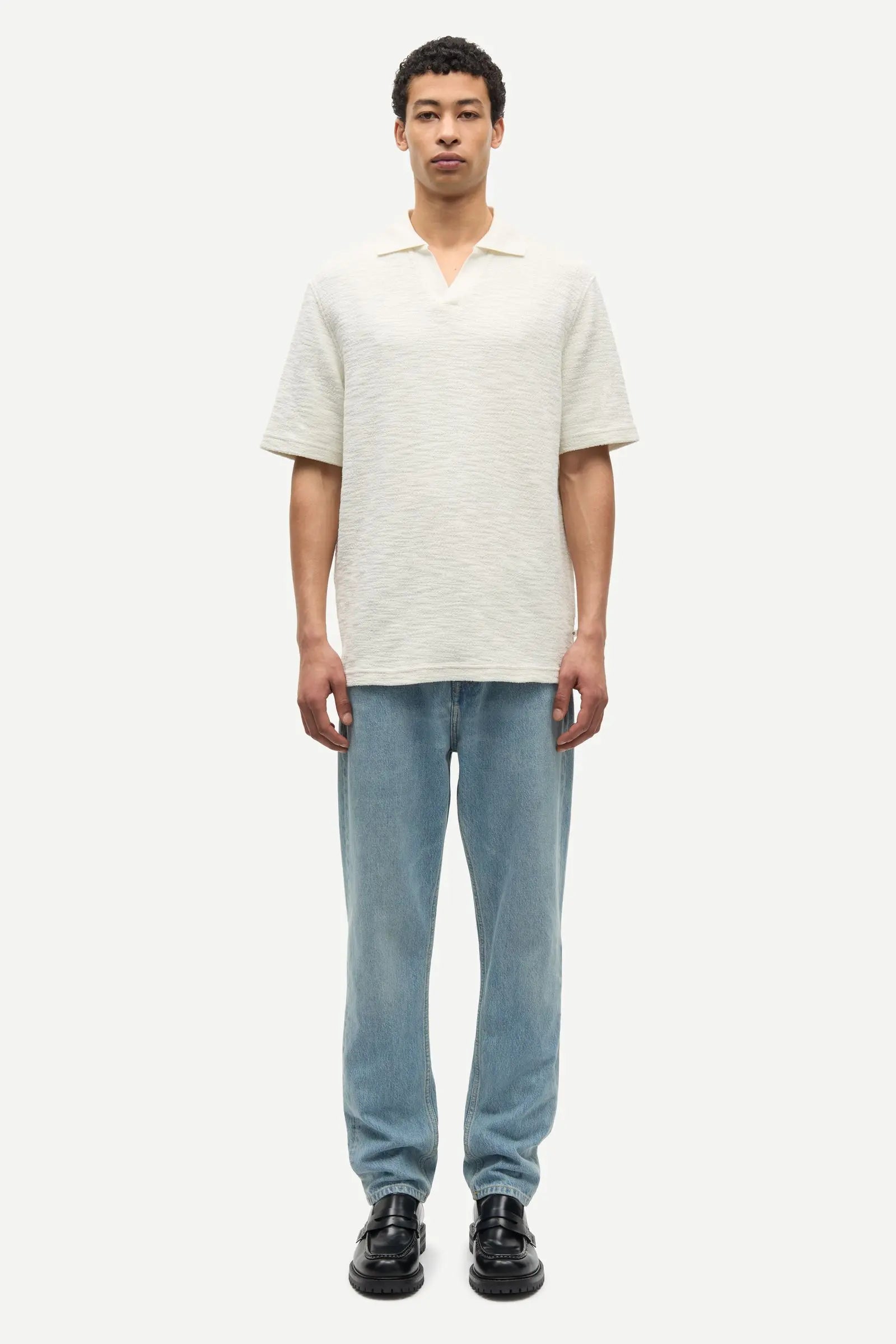 Samsøe Samsøe Samac v-neck Polo Clear Cream - Mojo Independent Store