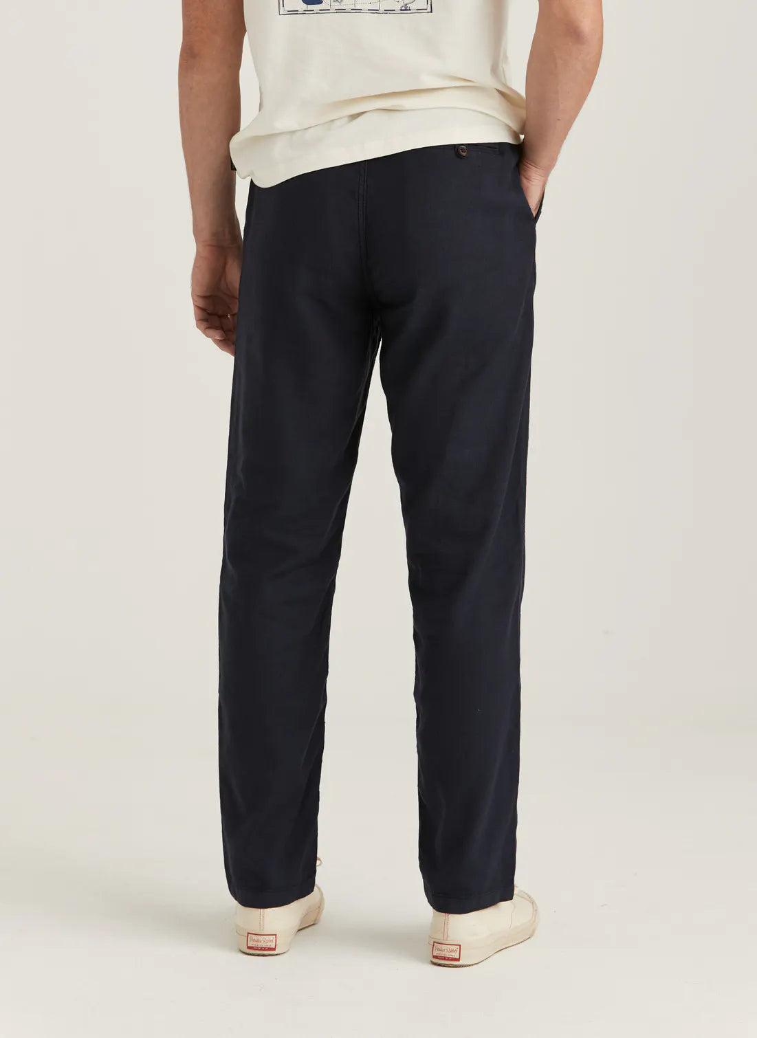 Morris Fenix Linen Trouser Blue