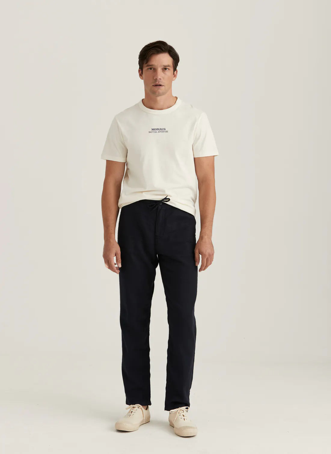 Morris Fenix Linen Trouser Blue